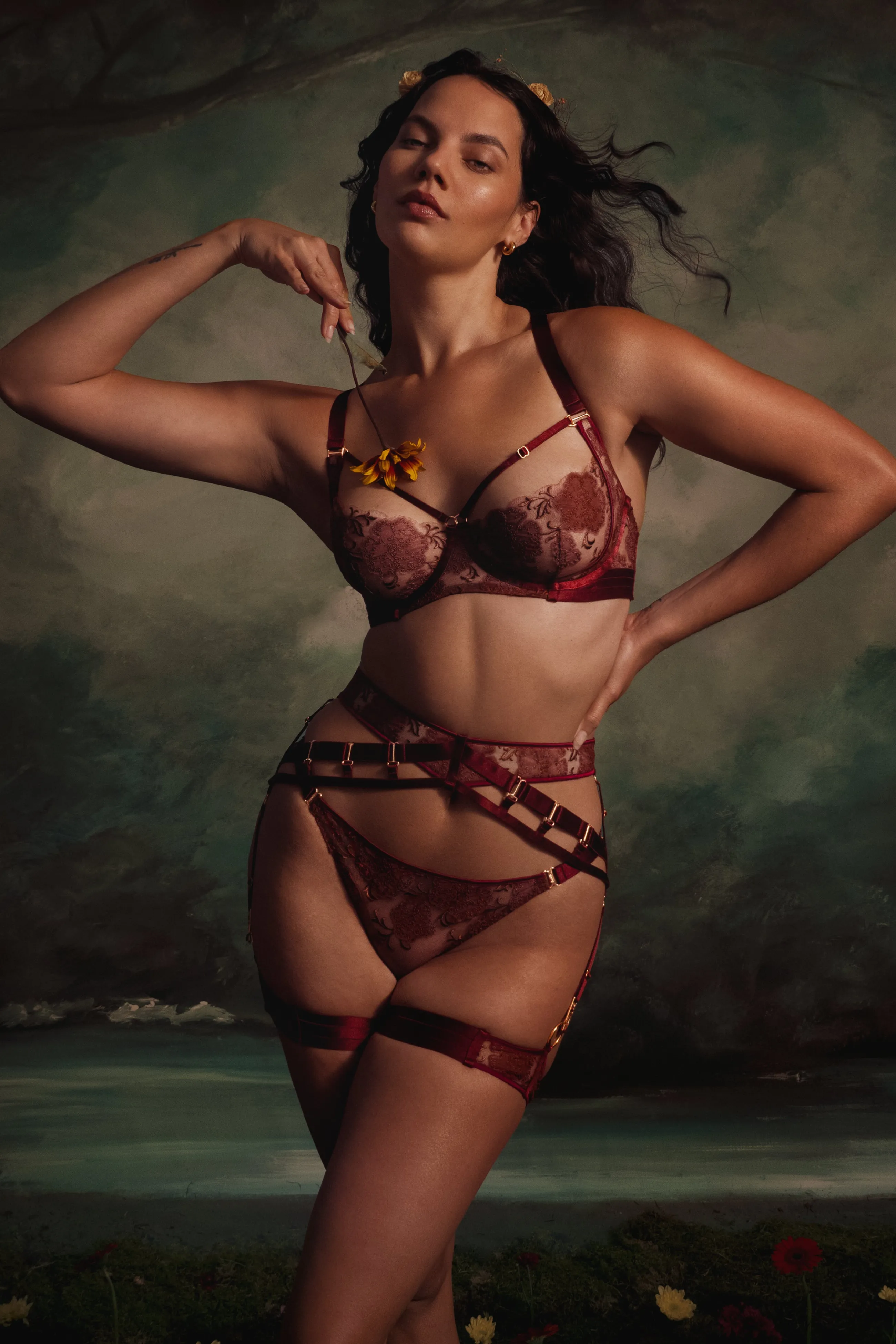 amaya_strap_suspender_4-2.webp Bordelle Amaya Strap Suspender | Lace | Suspenders