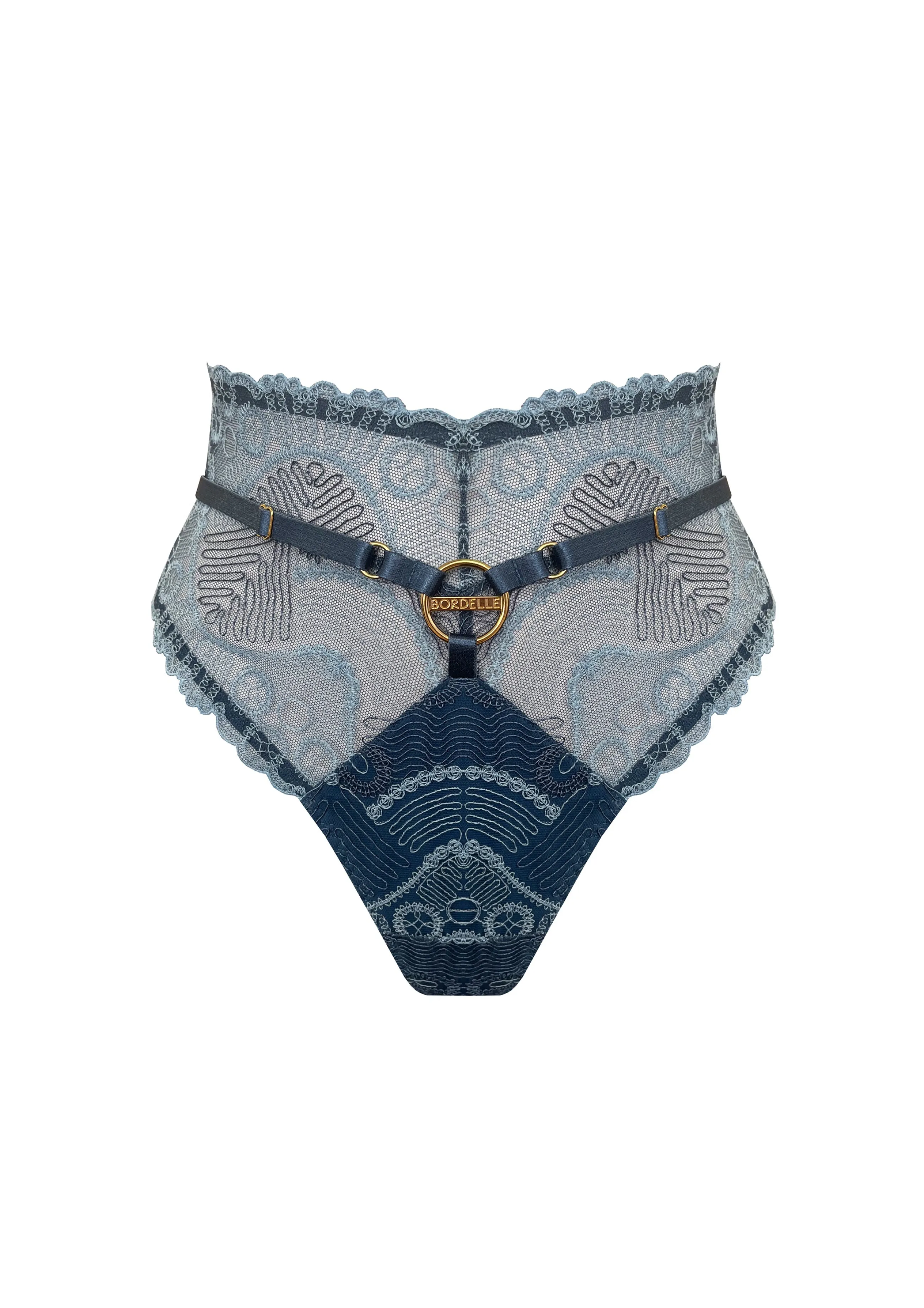 tierra_high_waist_thong_7.webp Bordelle Tierra High Waist Thong | Lace | Thongs